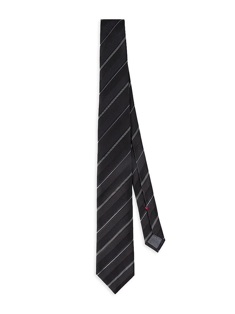Brunello Cucinelli Striped Silk Tie