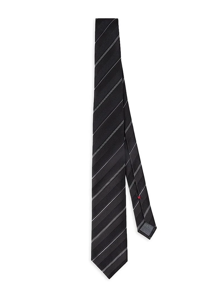 Brunello Cucinelli Striped Silk Tie 1