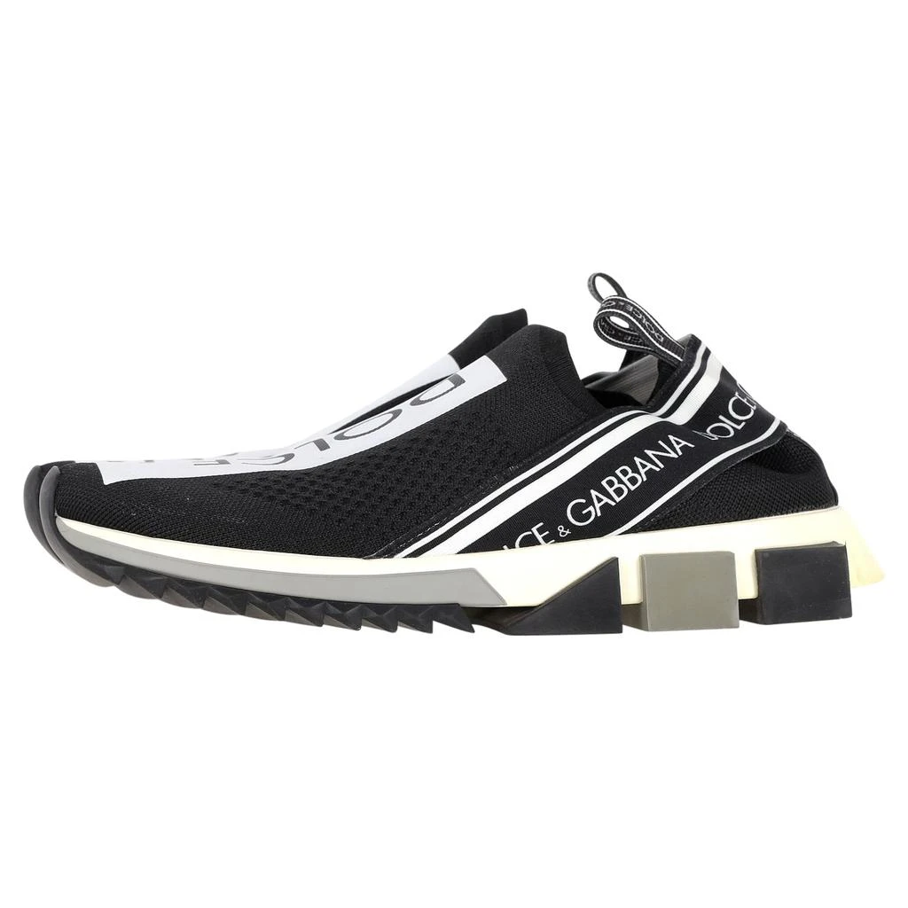 Dolce & Gabbana Sorrento Logo Low-Top Slip-On Sneakers in Black Polyester 5