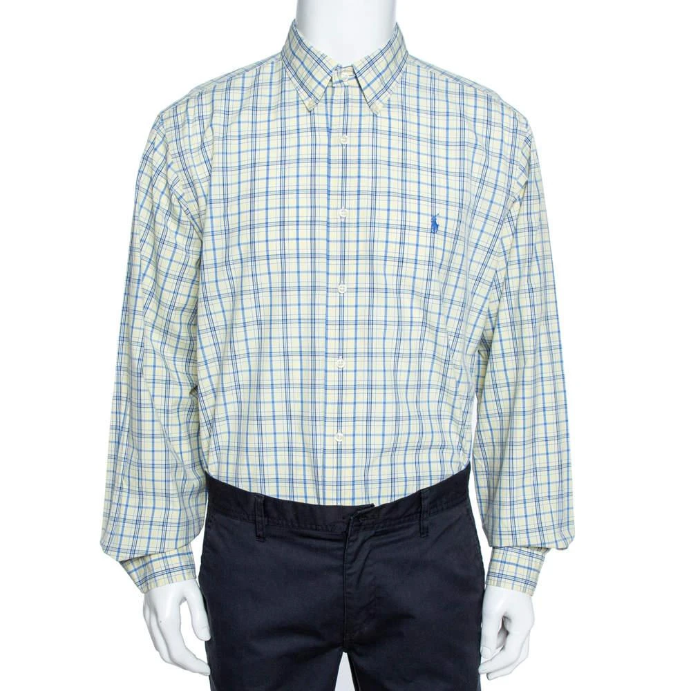 Ralph Lauren Ralph Lauren Pale Yellow Checked Cotton Button Down Shirt 3XL 1