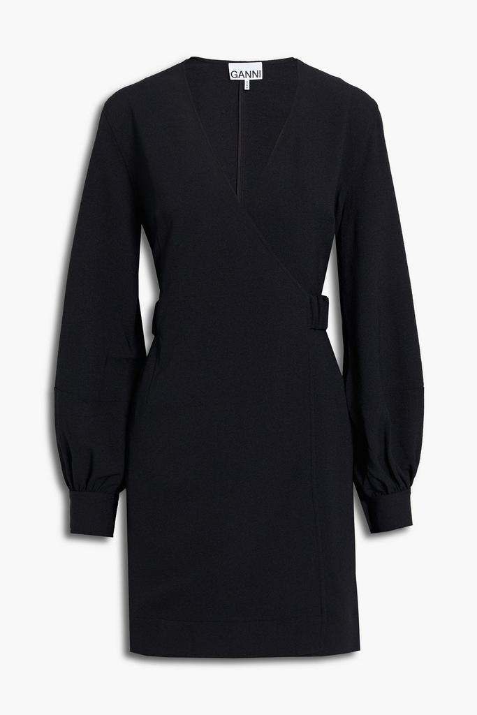 Ganni Crepe mini wrap dress