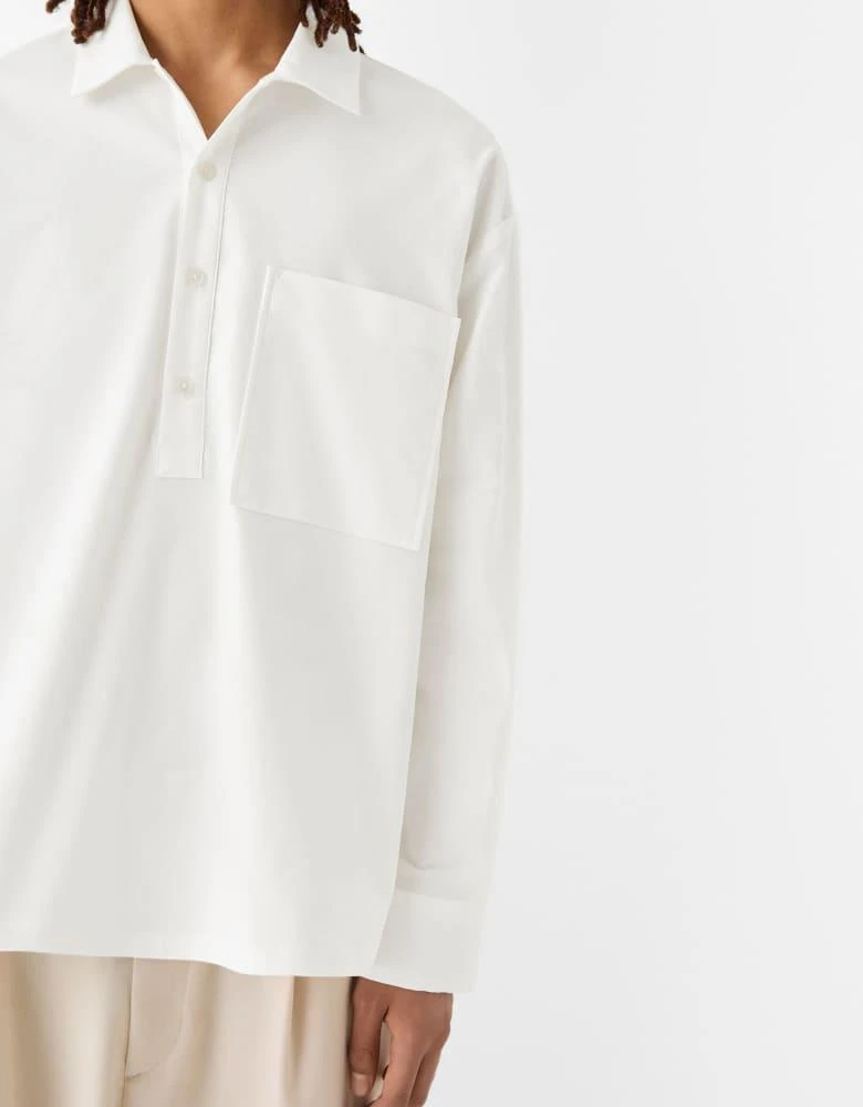 Bershka Bershka Collection over head shirt in white 3