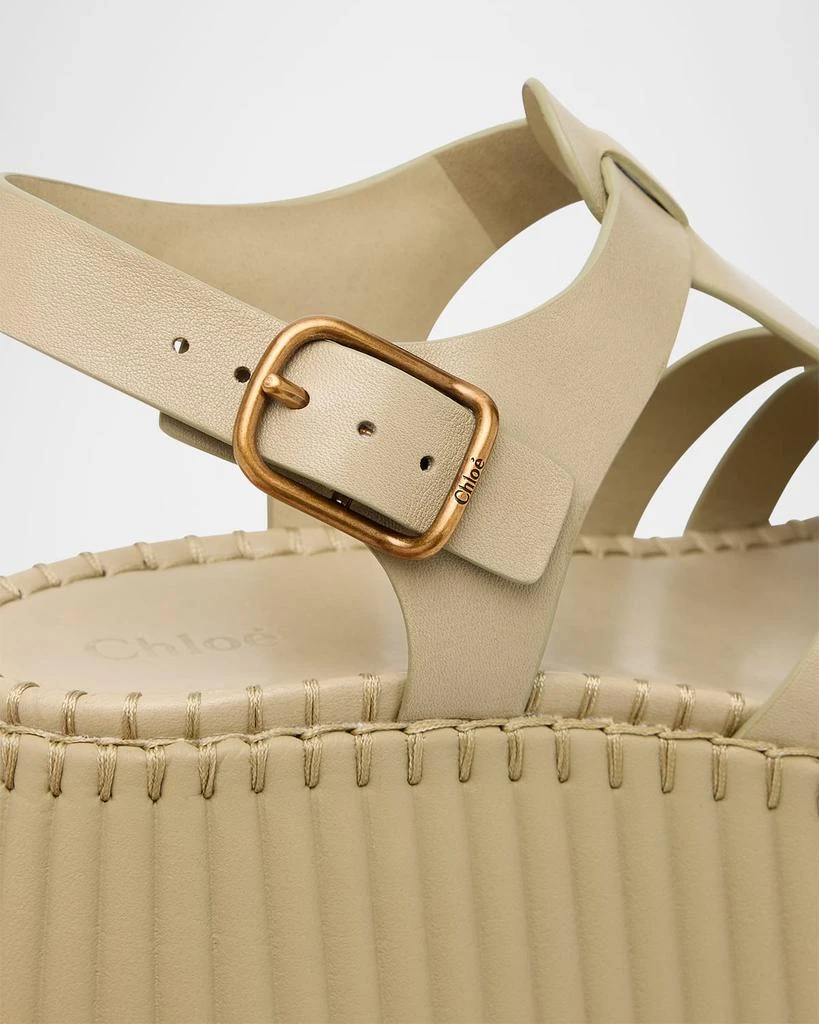 Chloé Nama Leather T-Strap Platform Sandals 4