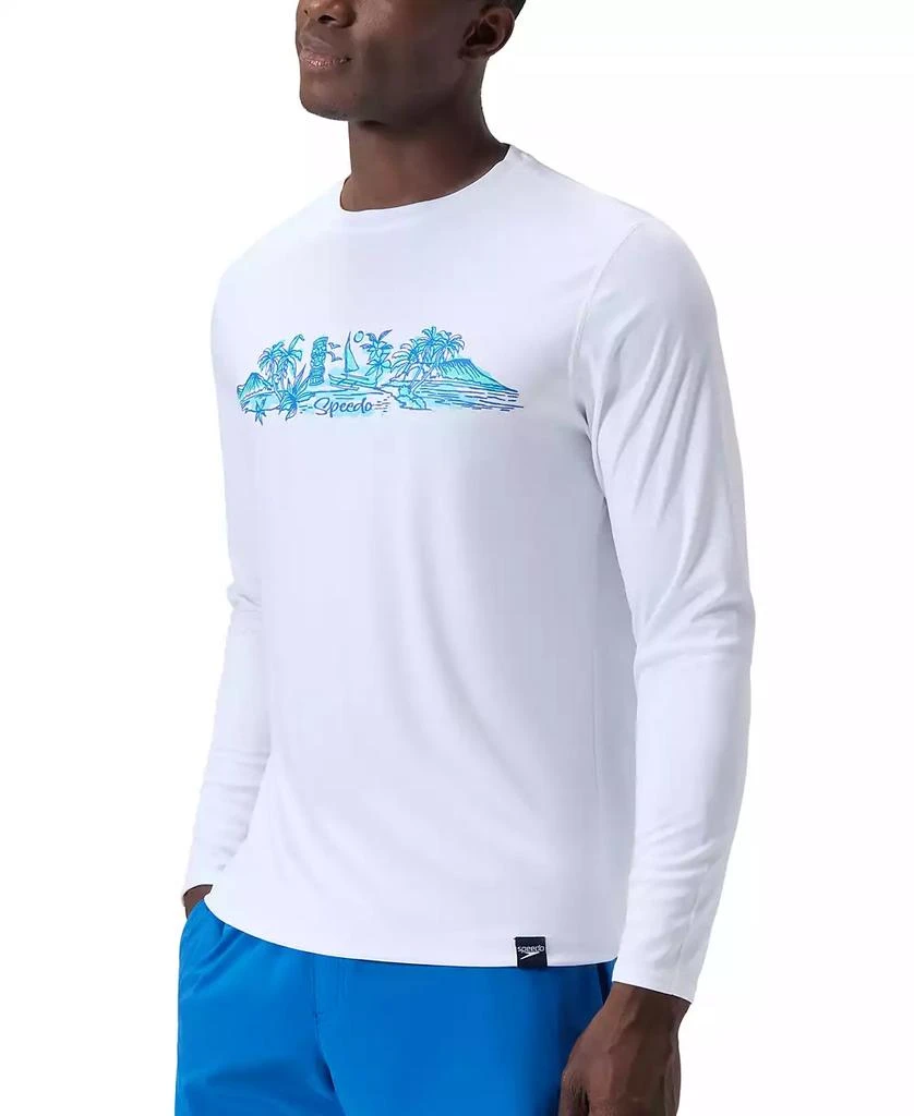 Speedo Men's Long Sleeve Graphic Swim T-Shirt 3