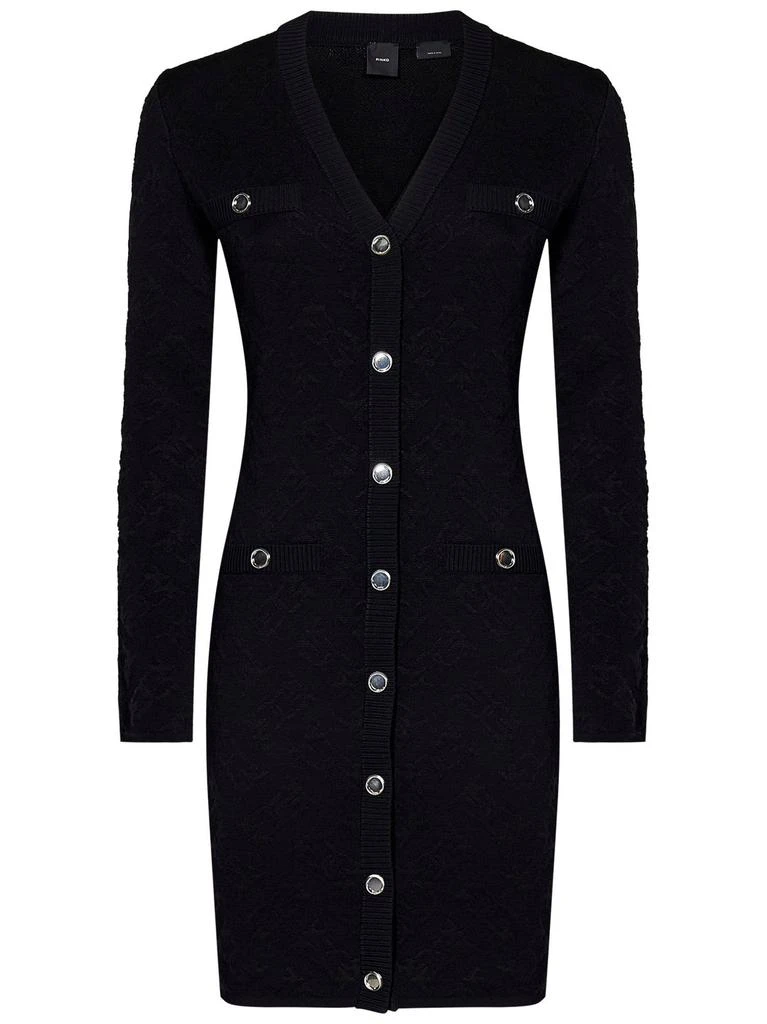 PINKO Pinko Long Sleeved Jacquard Knitted Dress 1