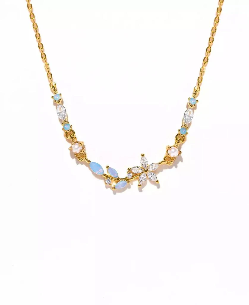 Girls Crew Crystal Blushing Blossom Necklace