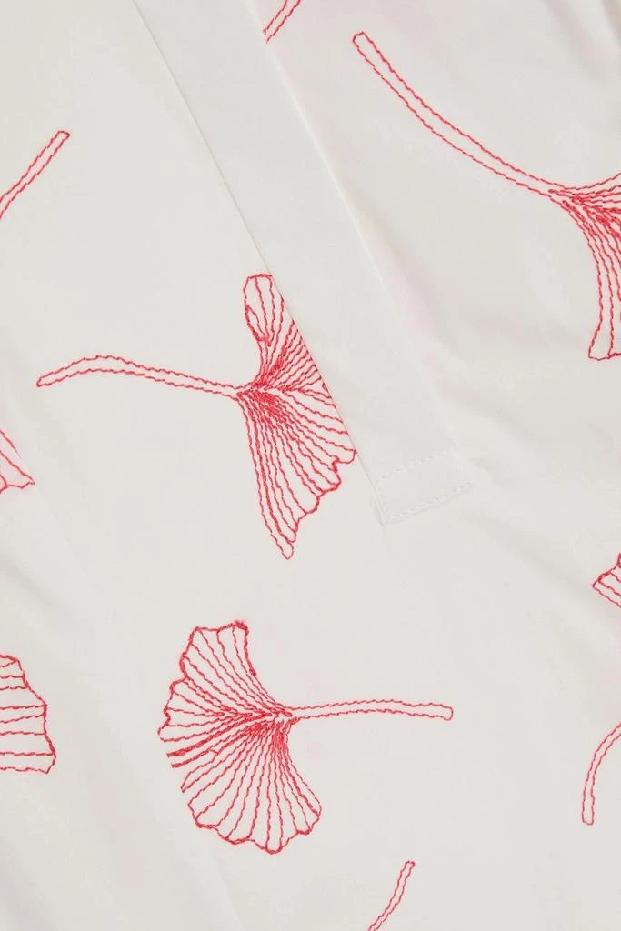 LORETTA CAPONI Franca belted embroidered cotton mini dress 4