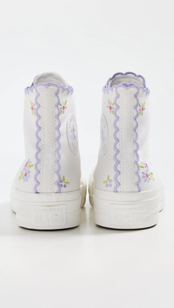 Converse Chuck Taylor All Star Lift Platform Embroidered Flowers Sneakers 3
