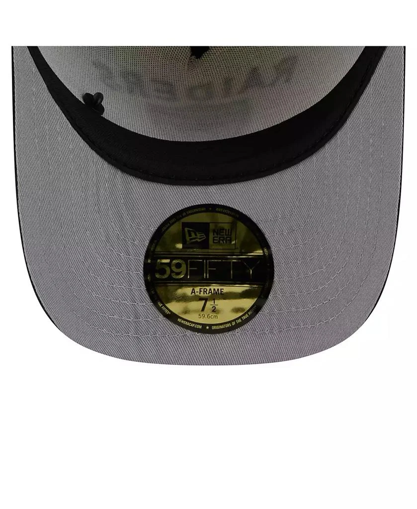 New Era Men's Cream/Black Las Vegas Raiders 2025 NFL Draft A-Frame 59FIFTY Fitted Hat 5