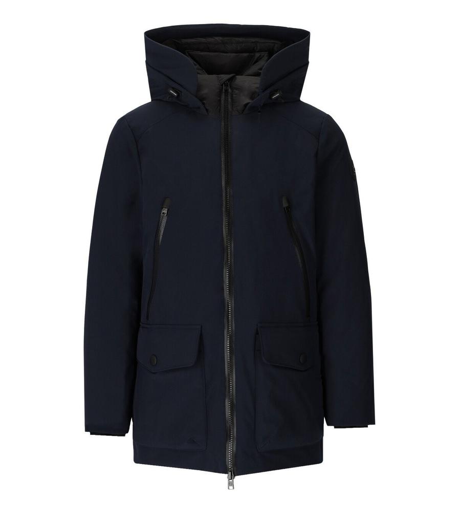 パーカー・フーディ WOOLRICH Navy blue stretch polyester jacket Women's Arctic Parka in Urban Touch with Detachable Fur blue