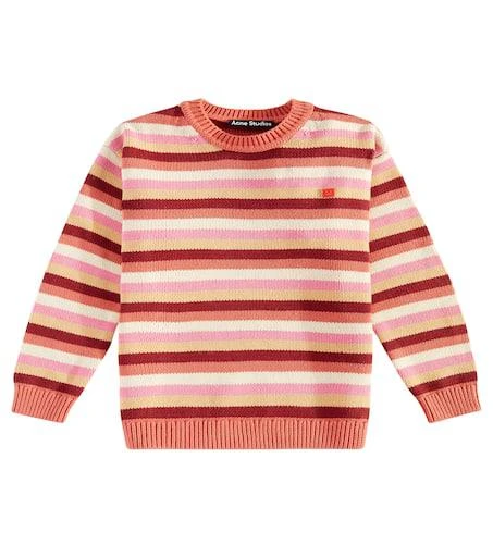 Acne Studios Face striped cotton sweater 1