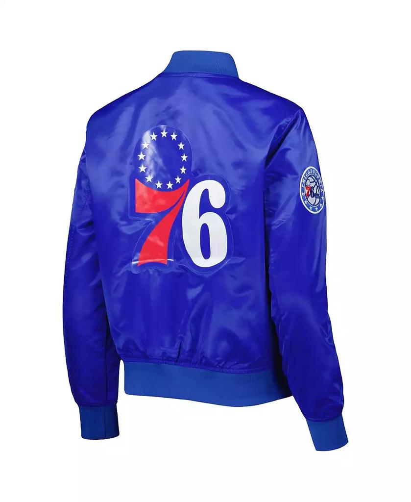 Pro Standard Women's Royal Philadelphia 76ers Classics Satin Full-Snap Jacket