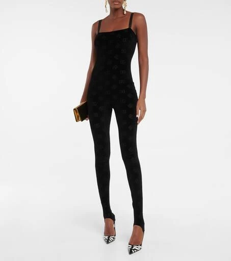 Dolce & Gabbana Logo cotton and silk jumpsuit 6