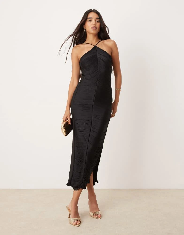 Forever New draping fringe midaxi dress in black  On Sale Now with Up to  6% Off | Discover Exclusive Deals & Savings at BeyondStyle  Authentic  Forever New Home|women with Limited-Time