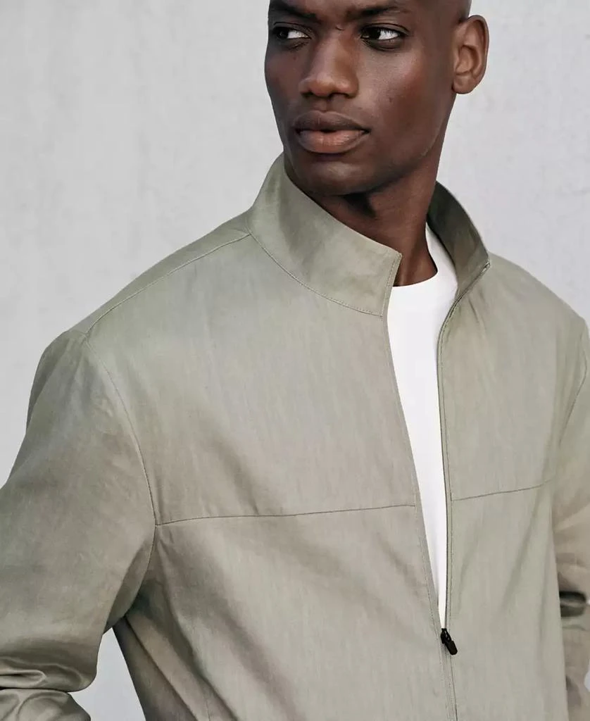 Mango Men's Zipper Linen Jacket 7