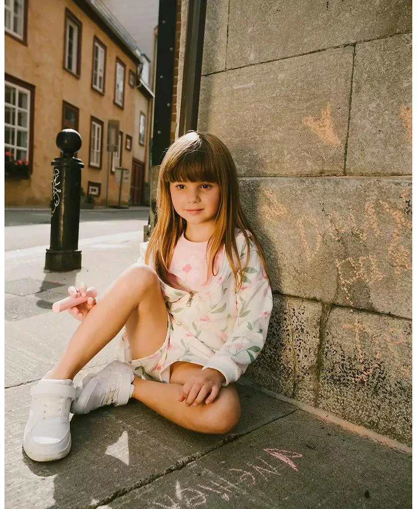 Deux par Deux Toddler Girls French Terry Shorts Printed Flowers 2