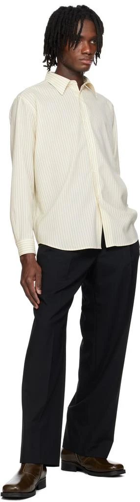 AURALEE Black Super Fine Tropical Wool Two-Tuck Trousers 4