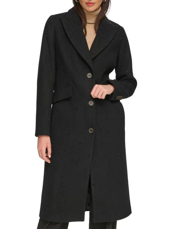 DKNY Wool Blend Long Coat 3