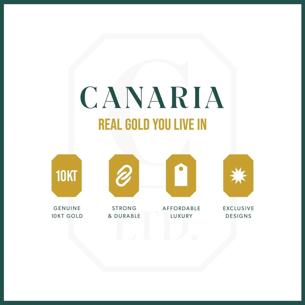 Canaria Fine Jewelry Canaria Italian 10kt Yellow Gold Puffed Cross Necklace 3
