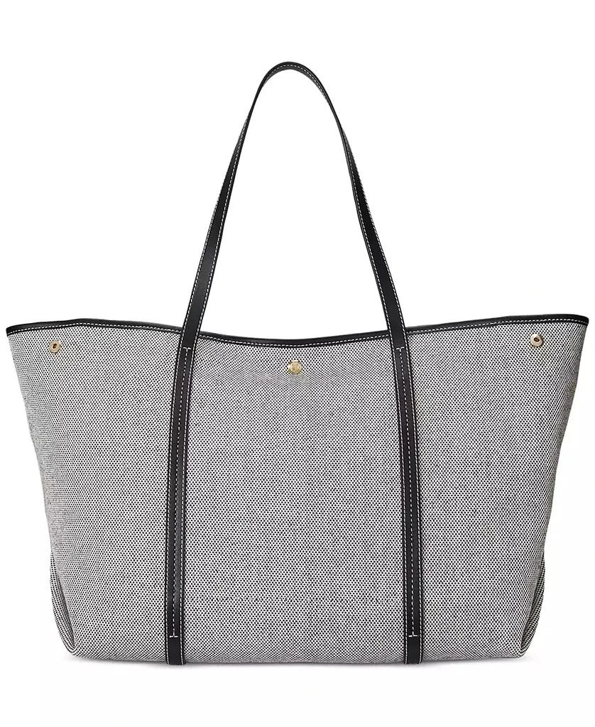 Lauren Ralph Lauren Emerie Canvas and Leather Extra Large Tote 3