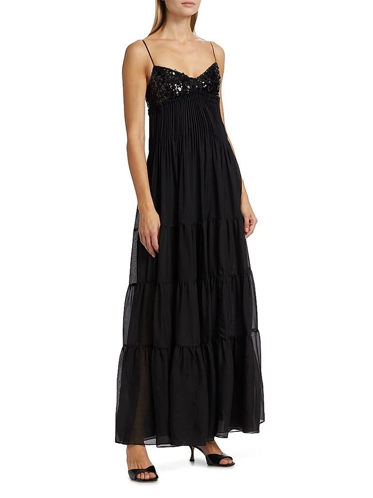 Azeeza Tamar Embellished Chiffon Tiered Gown 4