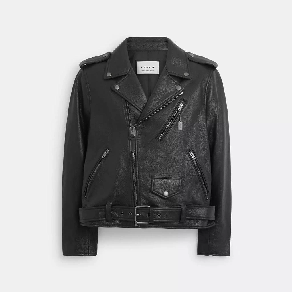 Coach Coach Outlet Leather Moto Jacket 1