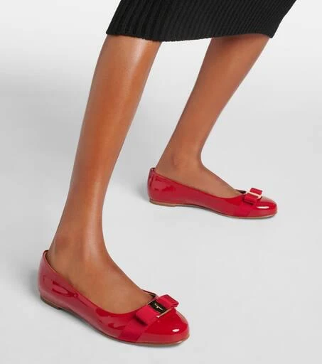 Salvatore Ferragamo Varina patent leather ballet flats 7