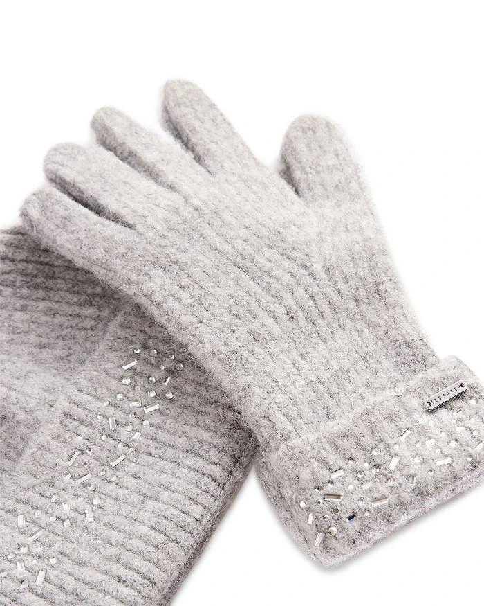 Ted Baker London Keriis Rhinestone Knit Hat & Glove Set 1
