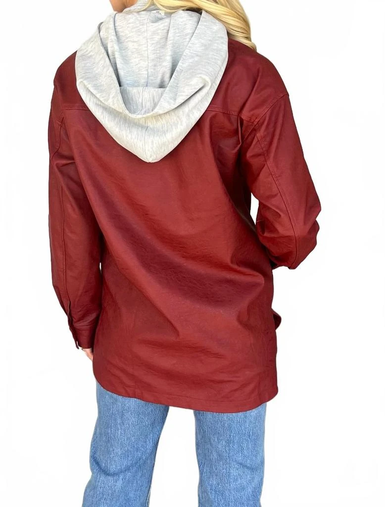 Carole Christian Faux Leather Jacket In Rust 2