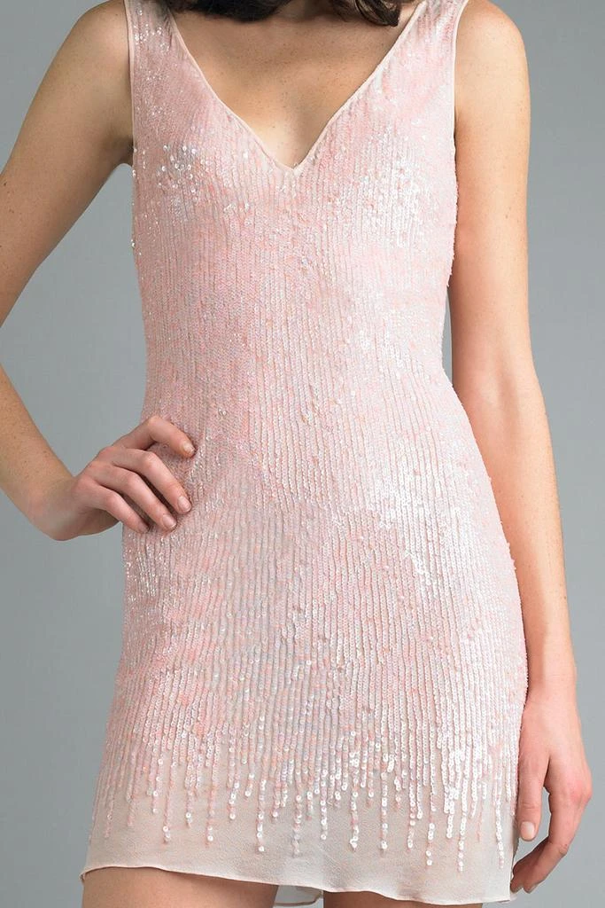 Basix Black Label V Neck Sequin Mini Dress 3