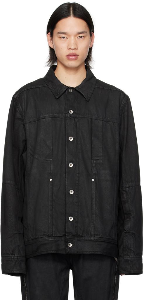 RICK OWENS Hollywood Alice デニムジャケット Shop Black Hollywood Tour Alice Denim Jacket on Sale at
