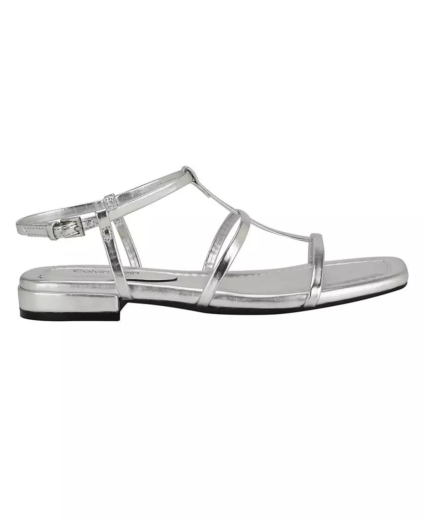 Calvin Klein Women's Sallia Strappy Caged Flat Sandals 2