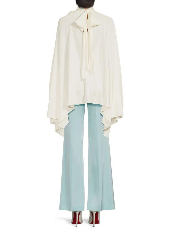 UNGARO Rosalia Stretch-Silk Cape Blouse 2