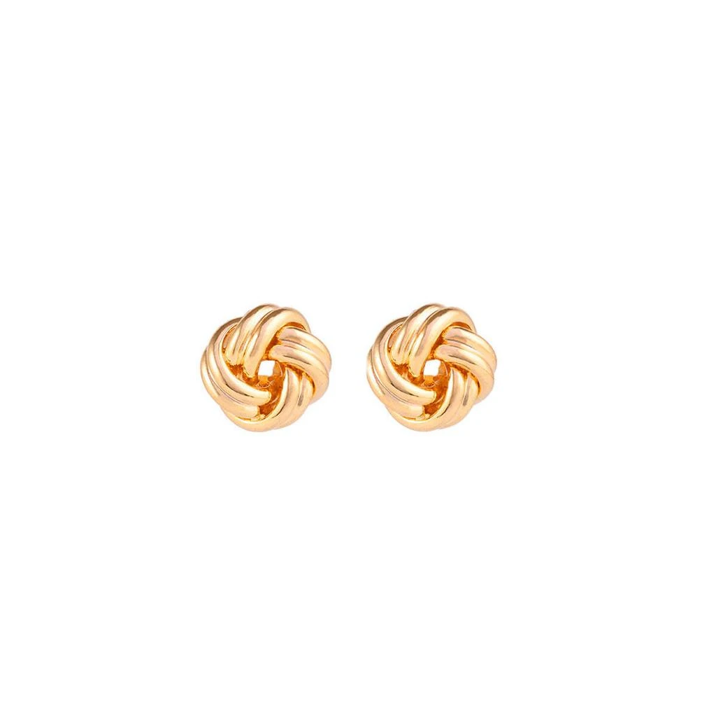 Susan Caplan Vintage 1980s vintage love knot ribbed earrings 3