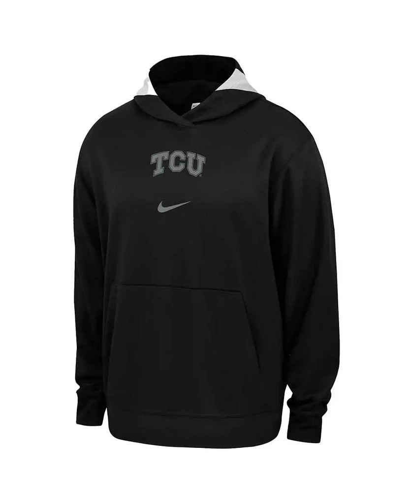 NIKE Men's Black TCU Horned Frogs Basketball Spotlight Performance Pullover Hoodie 3
