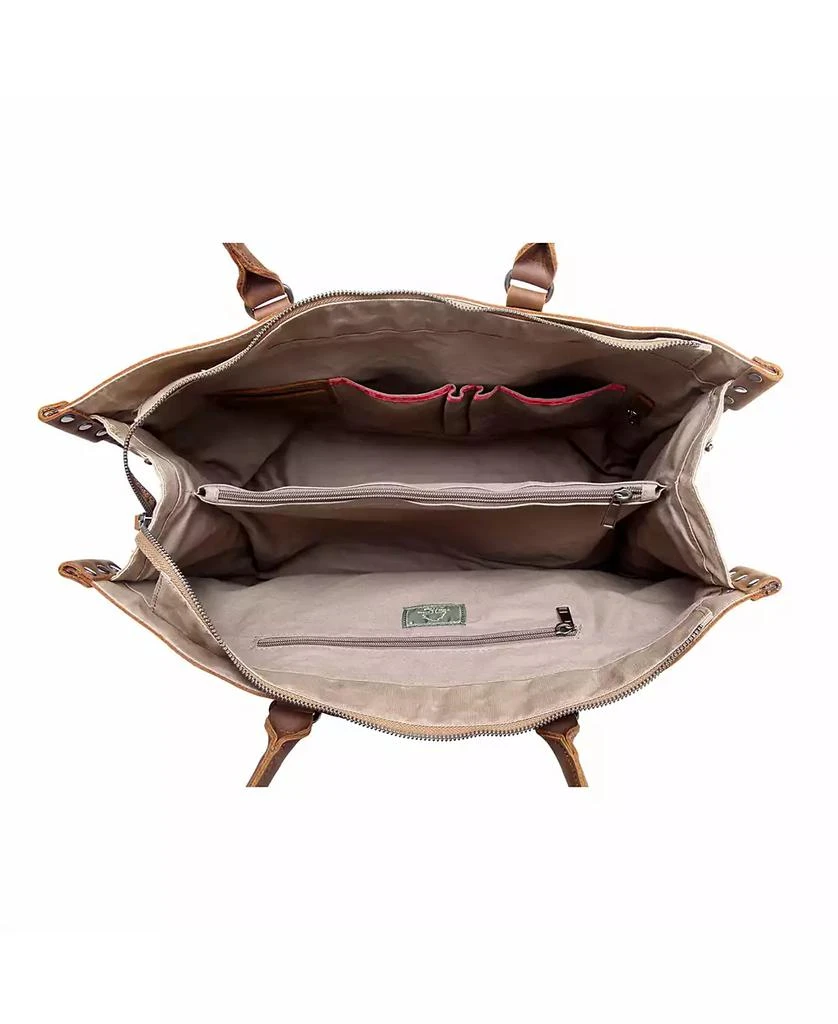 TSD BRAND Stone Creek Waxed Canvas Tote Bag 5