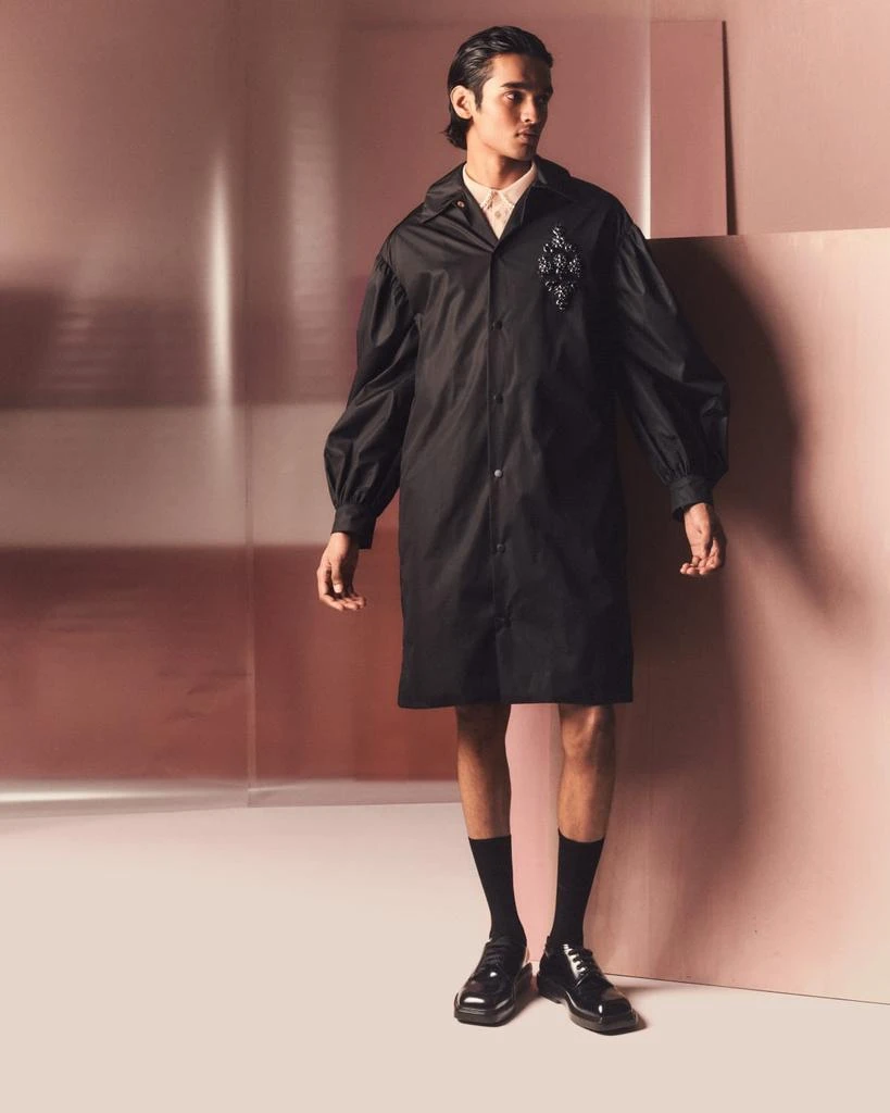 Simone Rocha Men's Puff-Sleeve Embellished Utility Coat 2