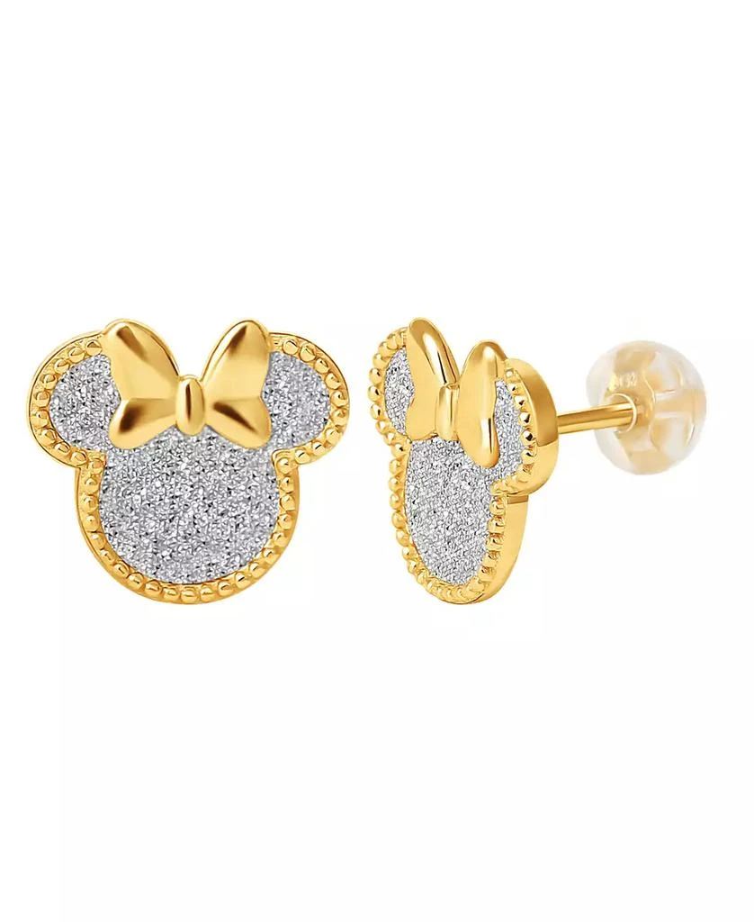 Disney 2-Pc. Minnie Glitter Necklace and Earrings Set in 18k Yellow Gold Over Sterling Silver 7
