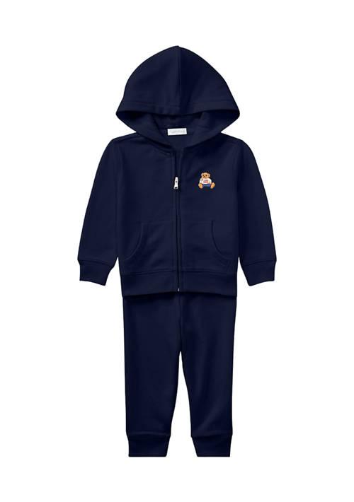 Ralph Lauren Lauren Childrenswear Baby Boys Polo Bear French Terry Hoodie Pant Set