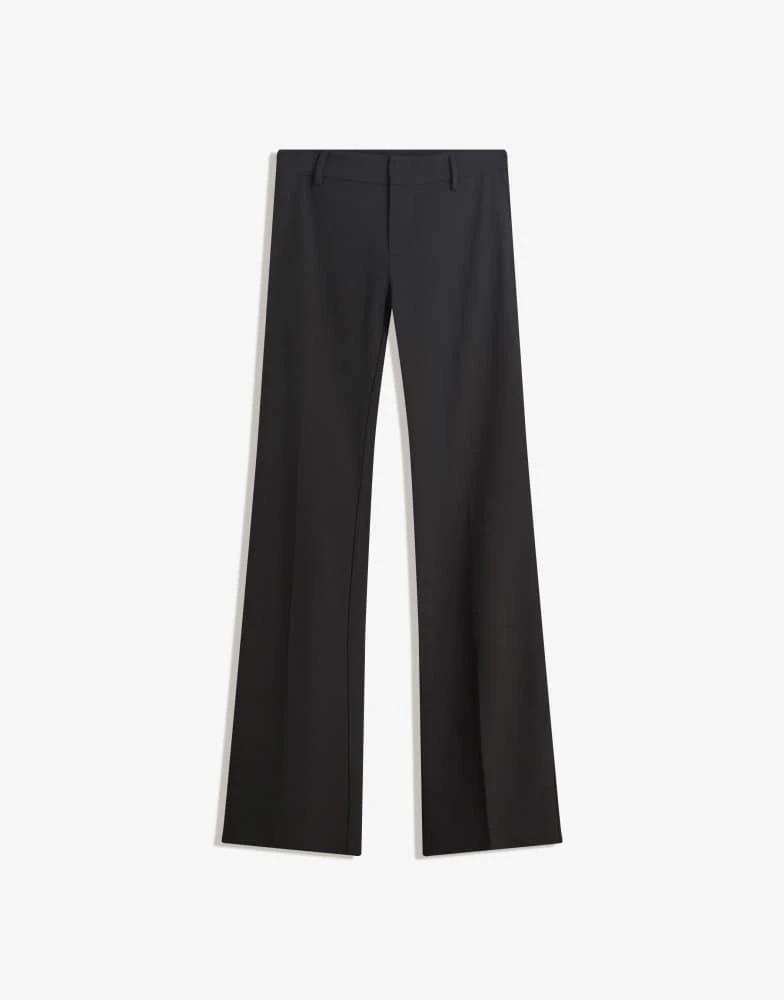 Bershka Bershka Low-rise boot-cut trousers in black 4