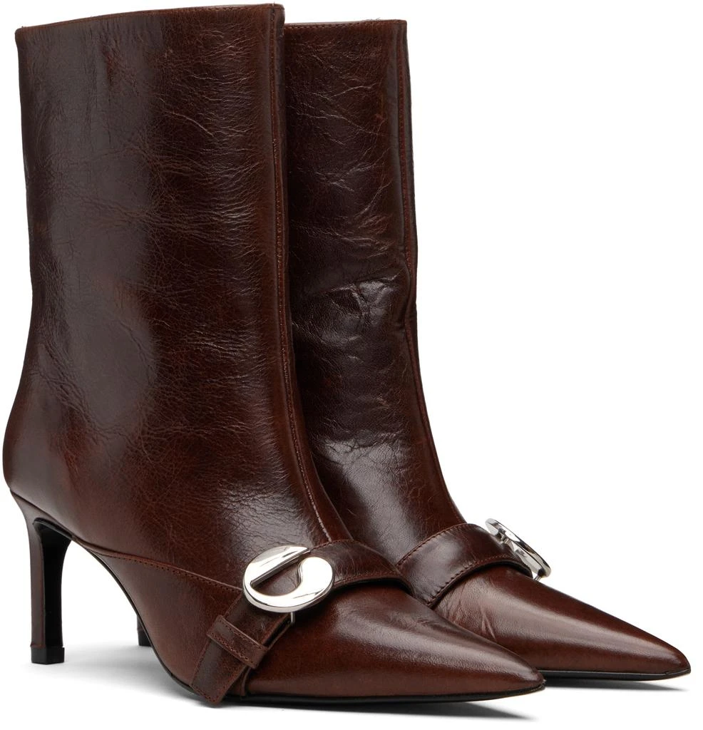 COPERNI Brown Ankle Heeled Belt Boots 4