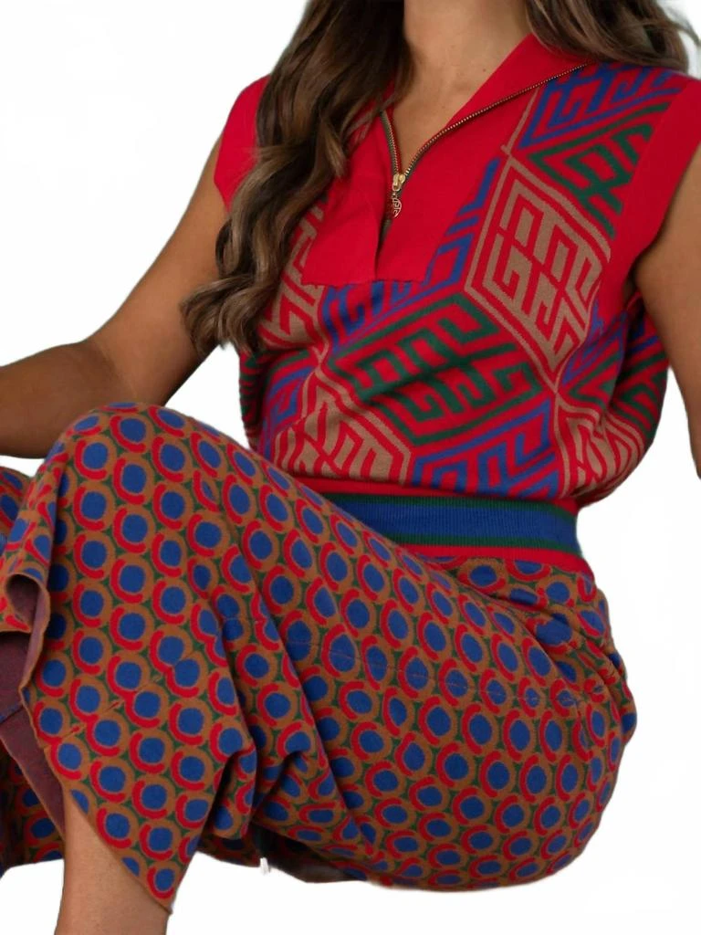 Emily McCarthy Poppy Pullover Sweater Vest In Vintage Monogram 5