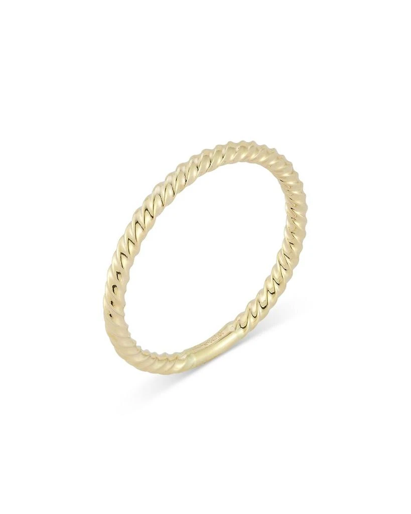 Moon & Meadow 14K Yellow Gold Twist Narrow Band 1