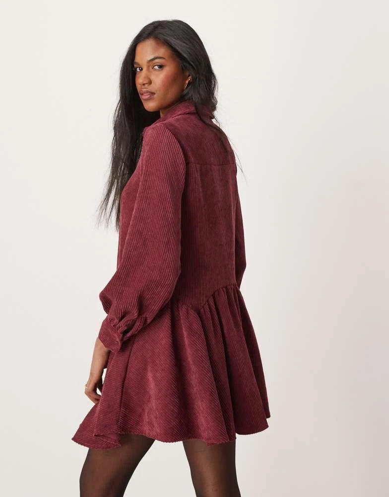 open lace back dress Rent ASOS DESIGN Structured Prom Mini Dress With Curved Neckline Detail In  Red main image 1
