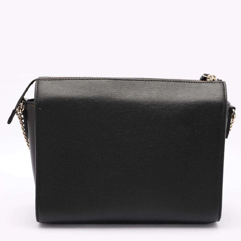DKNY DKNY Black Leather Top Zip Crossbody Bag 4