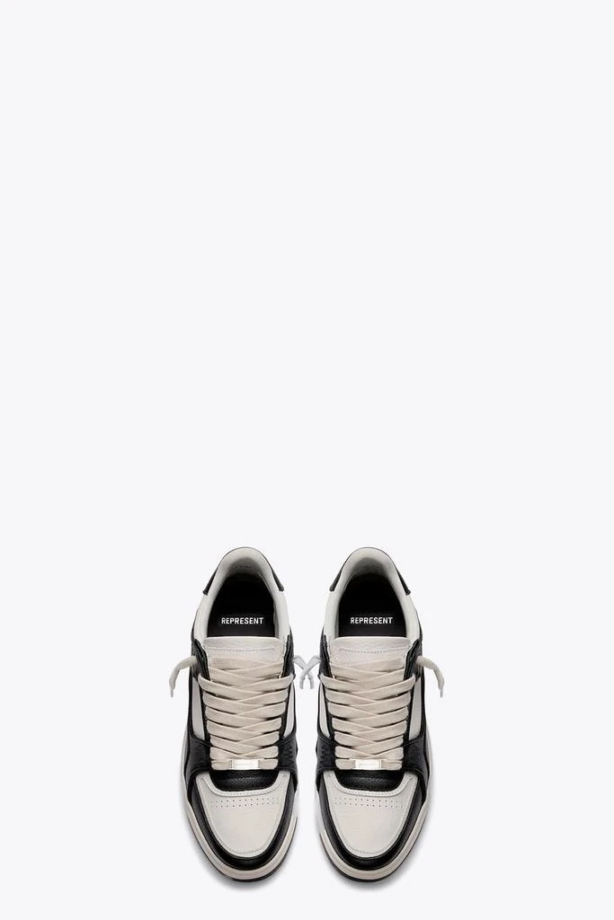 Represent Apex Off White And Black Leather Low Top Sneaker 3