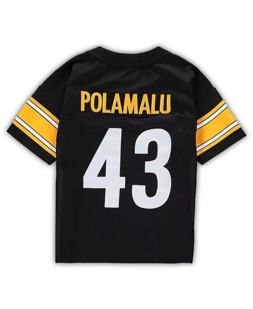 Mitchell & Ness Infant Boys and Girls Troy Polamalu Black Pittsburgh Steelers 2005 Retired Legacy Jersey 4
