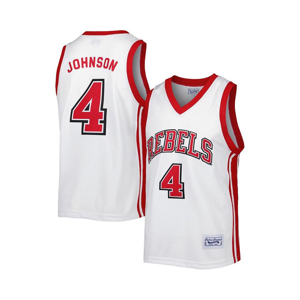 Original Retro Brand Men's Larry Johnson White UNLV Rebels Alumni Commemorative Replica Basketball Jersey