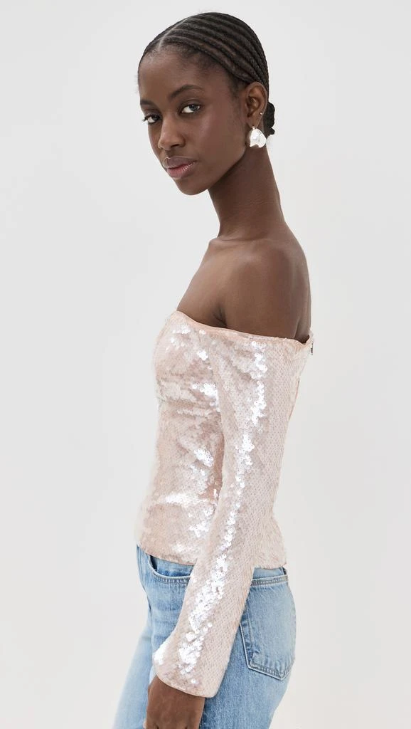 Self Portrait Sequin Off Shoulder Top 3