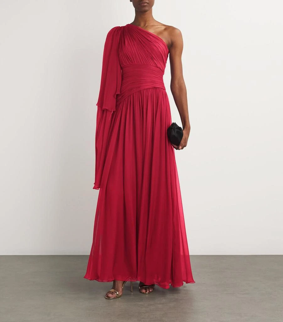 Zuhair Murad Silk Cape Maxi Dress 2